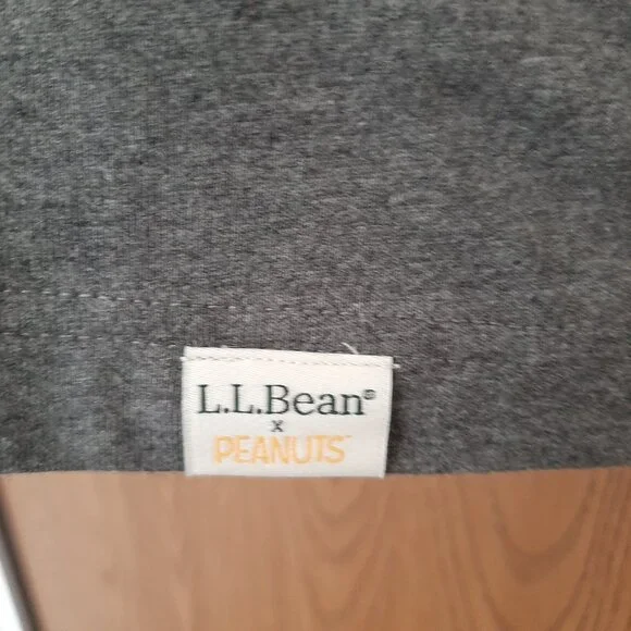 L.L. Bean x Peanuts Womens Gray Snoopy Maine-ah T-Shirt Large Outdoor Lodging - Picture 3 of 6